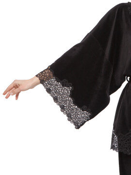 Velor black lounge set  741111