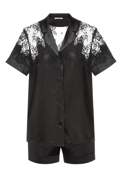 Elionora satin black pajama set