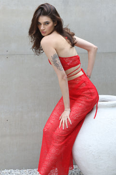 Red skirt and top 160292