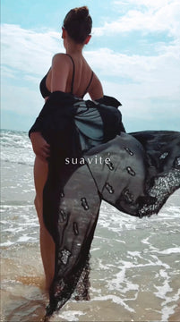 Black midi dress 15432