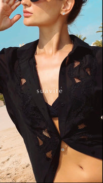 Black midi dress 15432