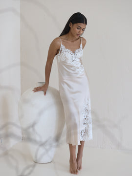 Amani midi silk night dress