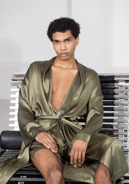 Men's silk robe