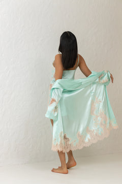 Tiffany short silk robe