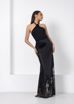 Alora long silk night dress
