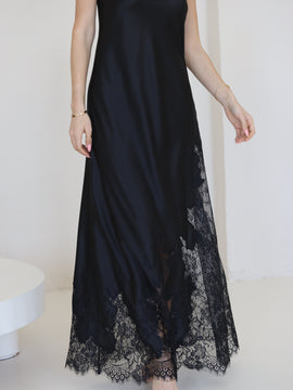 Helen long silk night dress