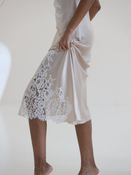 Amani midi silk night dress