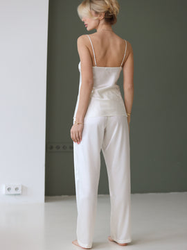 Maddie ivory silk pajamas