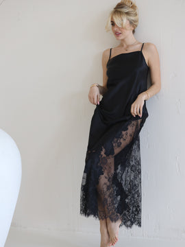 Helen long silk night dress