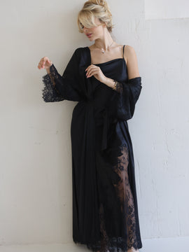 Helen long silk robe