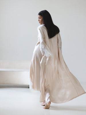 Amani long silk robe