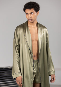 Men's silk robe