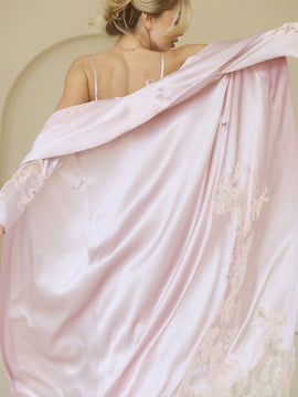 Maddie long silk robe