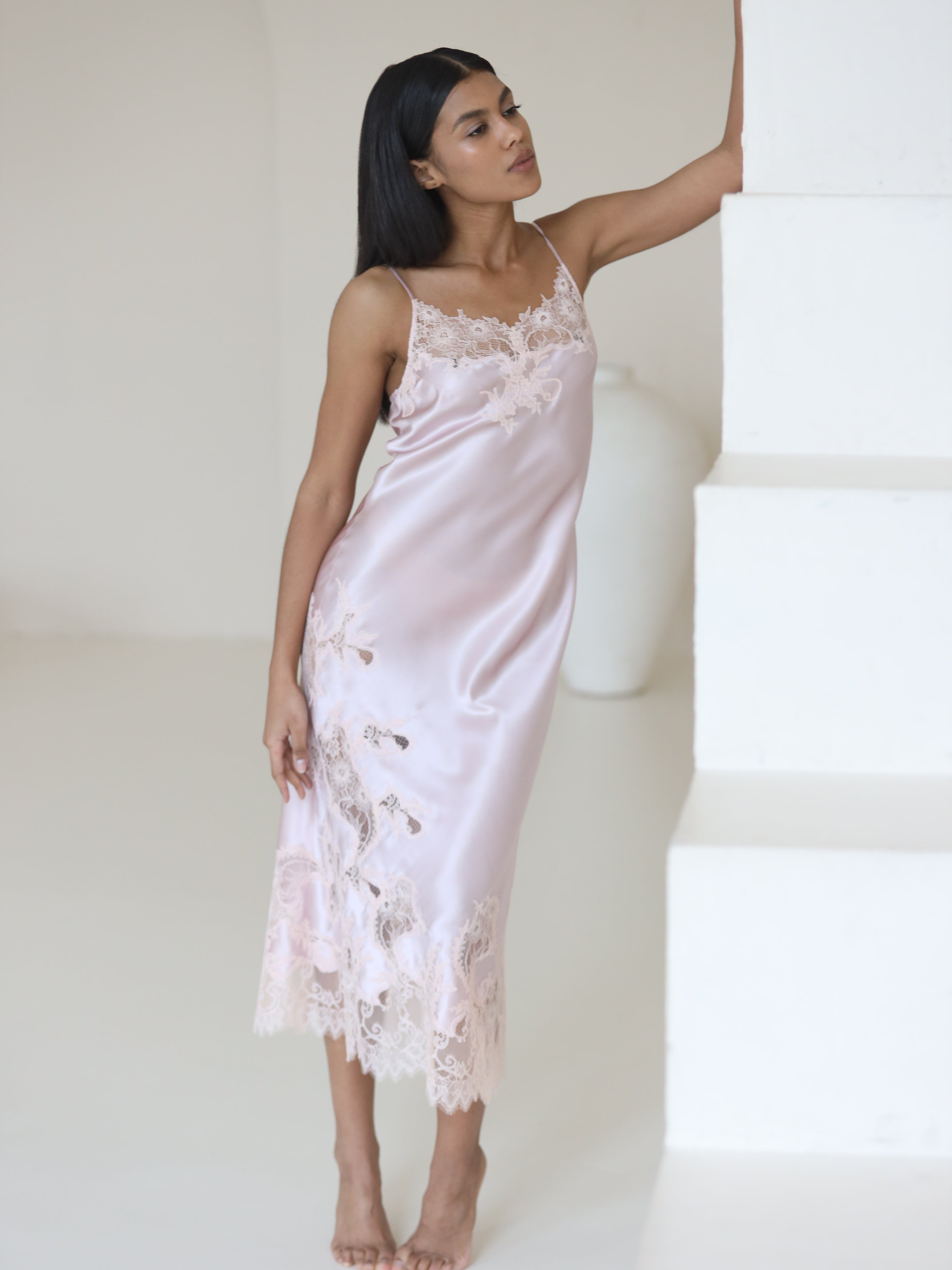 Silk midi nightdress sale