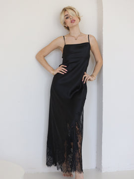 Helen long silk night dress