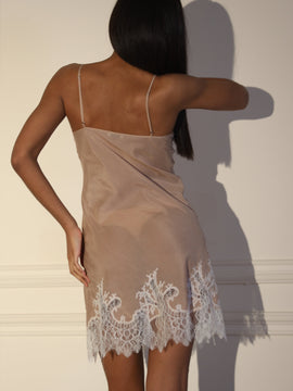 Christina lace-trimmed marquisette nightdress