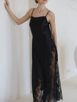 Helen long silk night dress