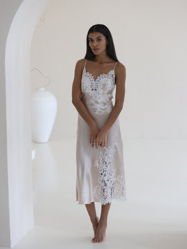 Amani midi silk night dress