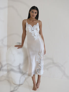 Amani midi silk night dress