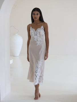 Amani midi silk night dress