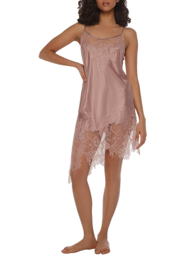 Nevia lace-trimmed satin mini nightdress Limited edition