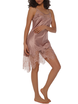 Nevia lace-trimmed satin mini nightdress Limited edition