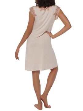 Vaness lace-trimmed viscose nightdress