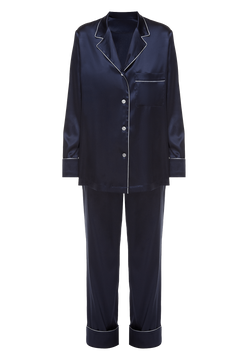 ΠΠΈΠΆΠ°ΠΌΠ½ΡΠΉ ΠΊΠΎΡΡΡΠΌ Ρ Π±ΡΡΠΊΠ°ΠΌΠΈ Suavite pajama-suit-with-trousers-ex412-blu-grace
