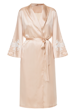 Laurens lace-trimmed silk robe Limited edition