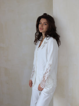 Sofia milk velour pajamas