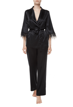ΠΠΈΠΆΠ°ΠΌΠ½ΡΠΉ ΠΊΠΎΡΡΡΠΌ Ρ Π±ΡΡΠΊΠ°ΠΌΠΈ Suavite pajama-suit-with-trousers-ex409-bl-julie