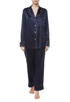 ΠΠΈΠΆΠ°ΠΌΠ½ΡΠΉ ΠΊΠΎΡΡΡΠΌ Ρ Π±ΡΡΠΊΠ°ΠΌΠΈ Suavite pajama-suit-with-trousers-ex412-blu-grace