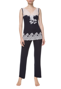 ΠΠΈΠΆΠ°ΠΌΠ° (ΡΠΎΠΏ, Π±ΡΡΠΊΠΈ) Suavite pajamas-long-set-slp43-19-blu-safina-w