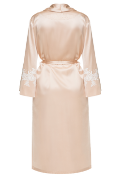 Laurens lace-trimmed silk robe Limited edition