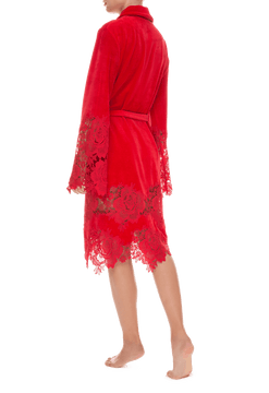 Халат короткий Suavite lace-short-robe-slp101-19-rd-marielle-w