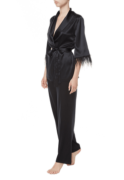 ΠΠΈΠΆΠ°ΠΌΠ½ΡΠΉ ΠΊΠΎΡΡΡΠΌ Ρ Π±ΡΡΠΊΠ°ΠΌΠΈ Suavite pajama-suit-with-trousers-ex409-bl-julie