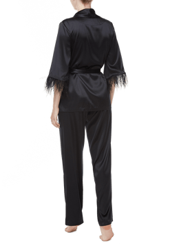 ΠΠΈΠΆΠ°ΠΌΠ½ΡΠΉ ΠΊΠΎΡΡΡΠΌ Ρ Π±ΡΡΠΊΠ°ΠΌΠΈ Suavite pajama-suit-with-trousers-ex409-bl-julie