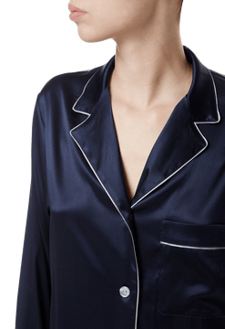 ΠΠΈΠΆΠ°ΠΌΠ½ΡΠΉ ΠΊΠΎΡΡΡΠΌ Ρ Π±ΡΡΠΊΠ°ΠΌΠΈ Suavite pajama-suit-with-trousers-ex412-blu-grace