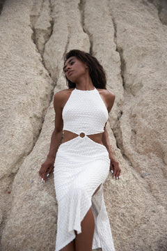 White midi dress 15123