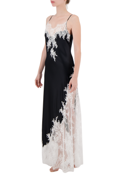Natali lace-trimmed silk maxi night dress Limited edition