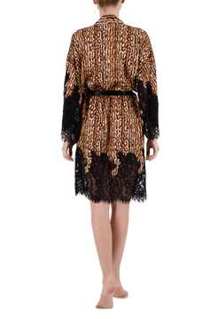 Naomi lace-trimmed silk robe