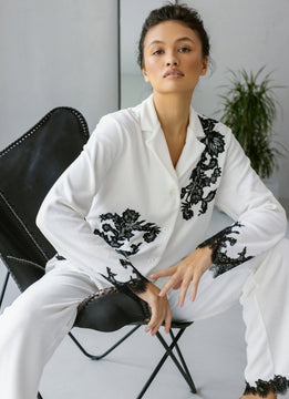 Marseilles milk velour pajamas
