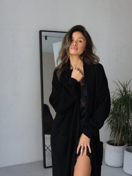 Marseill wool black cardigan
