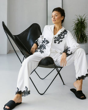 Marseilles milk velour pajamas