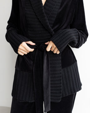 761111 black velour suit