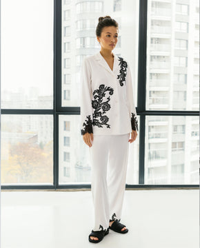 Marseilles milk velour pajamas