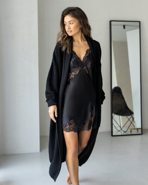 Marseill wool black cardigan