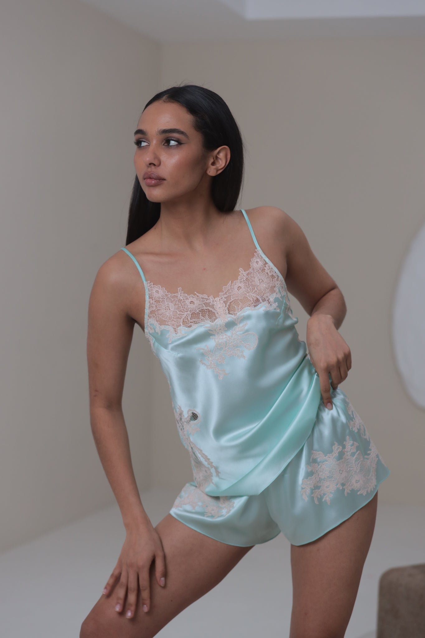 Tiffany silk pajama set