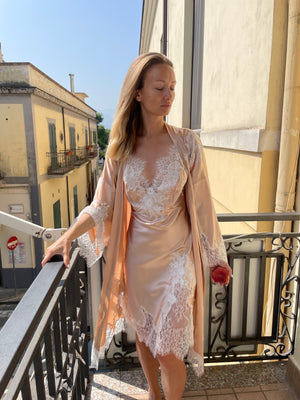 Louise lace-trimmed silk nightdress