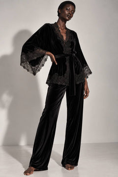 Velor black lounge set  741111